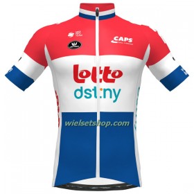 Wielershirt 2023 Lotto Dstny Nederlands Kampioenschap - Rood Blauw Wit